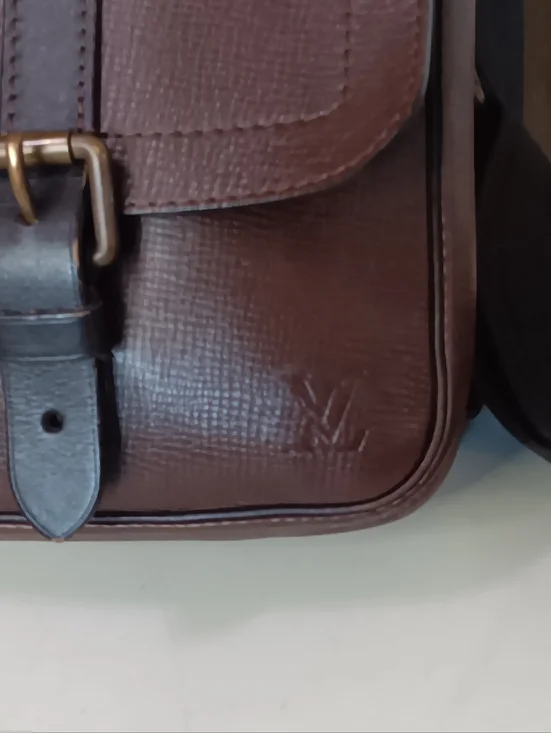 Louis Vuitton Iroquois Utah Brown Leather Messenger Bag Crossbody France ✨ Rare - Picture 14 of 16
